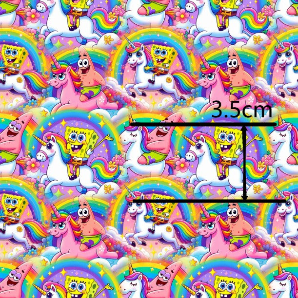 SpongeBob Fabric – Textured Liverpool Fabric for Bows & Crafts FeeFiFauxLeather