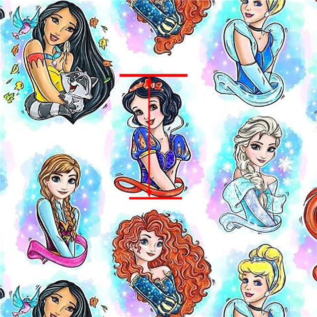 Princesses Printed Fabric