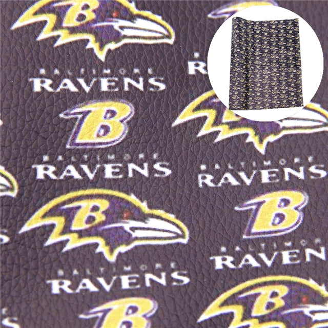 Ravens Football Printed Faux Leather Sheet