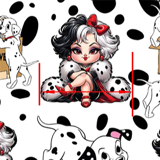 Dalmatians Printed Faux Leather Sheet FeeFiFauxLeather