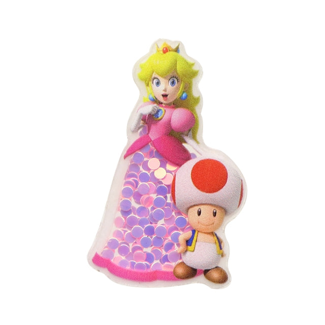 Peach Super Mario Quicksand Sequin Resin