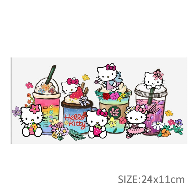 Cute Cat UV DTF Glass Can Wrap for 16 oz Libbey Glass, Permanent and Ready to Apply, UV dtf Cup Wrap ready to ship, Glass Can Wrap