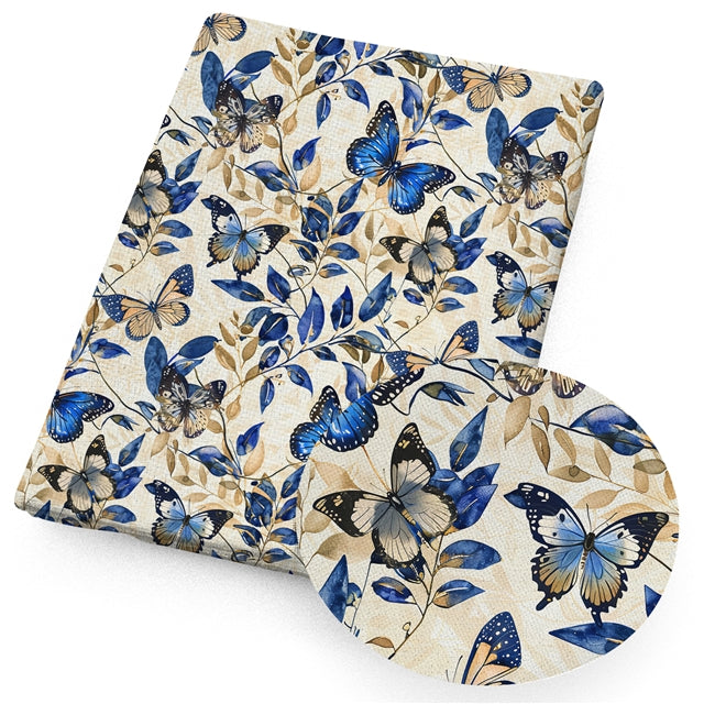 Butterfly Printed Faux Leather Sheet FeeFiFauxLeather