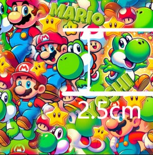Super Mario Printed Faux Leather Sheet FeeFiFauxLeather