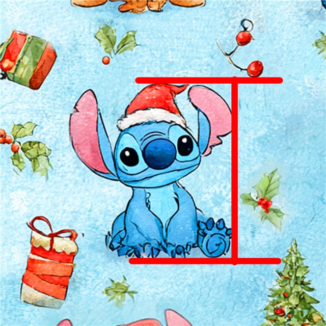 Blue Alien Christmas Faux Leather Sheet – Cartoon Character Smooth Material for DIY Accessories FeeFiFauxLeather