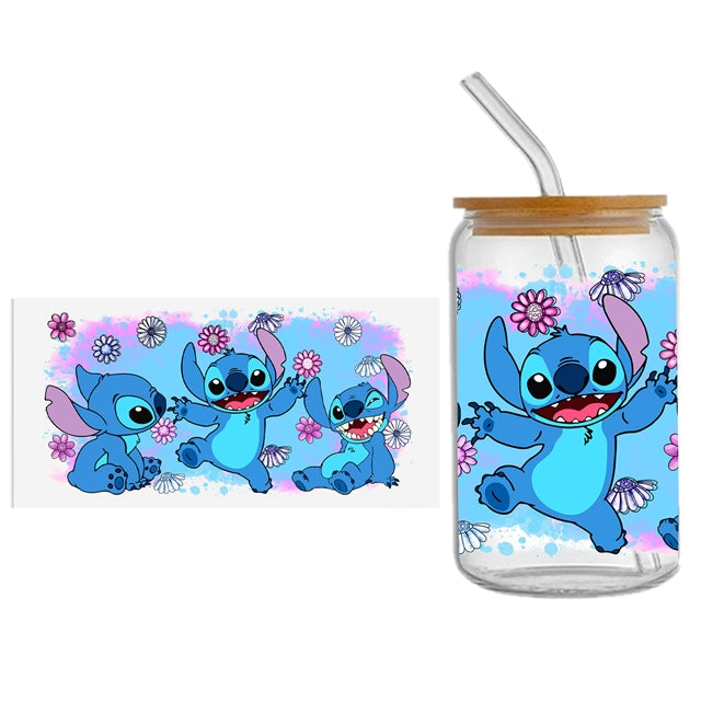 Blue Alien UV DTF Cup Wrap – Easy Cup Wrap for Tumblers & Projects FeeFiFauxLeather