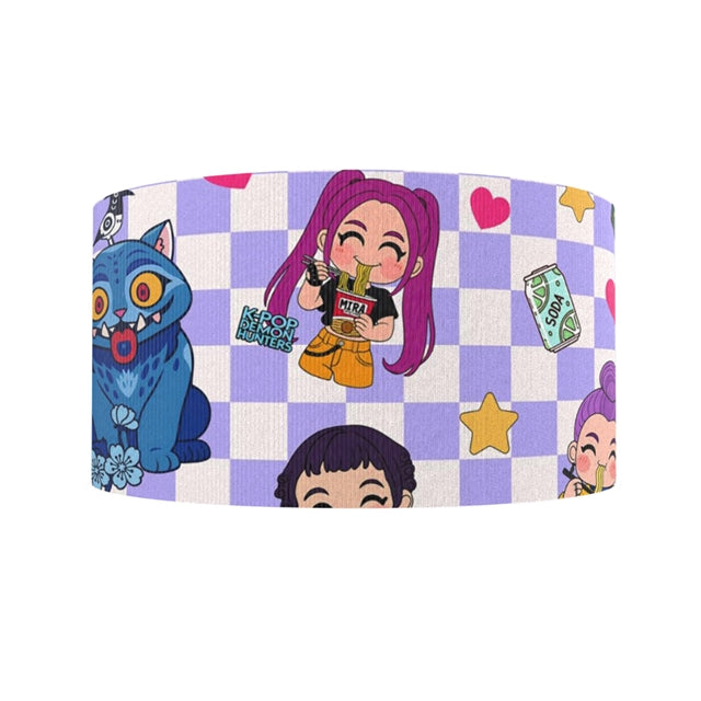 K-Pop Huntrix 1 Yard Printed Grosgrain Ribbon 1 1/2 inch wide FeeFiFauxLeather