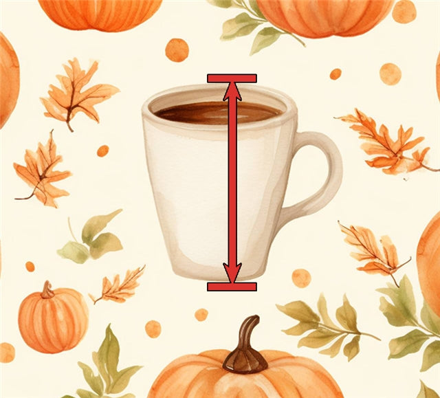 Pumpkin Fall Coffee Printed Fabric FeeFiFauxLeather