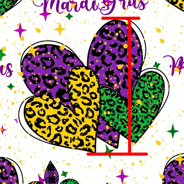 Mardi Gras Printed Faux Leather Sheet FeeFiFauxLeather
