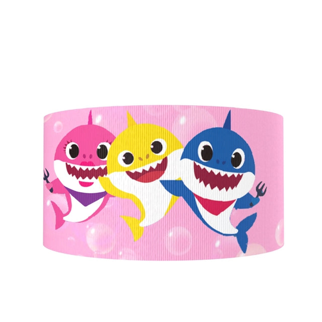 Baby Shark Ribbon 1 Yard Printed Grosgrain Ribbon 1 1/2 inch wide FeeFiFauxLeather