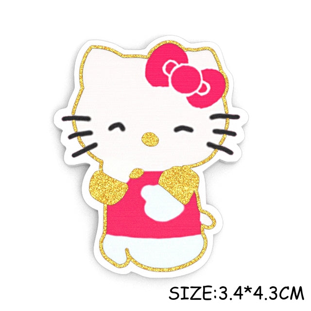 Cute Cat Gold Glitter Acrylic 5 piece set