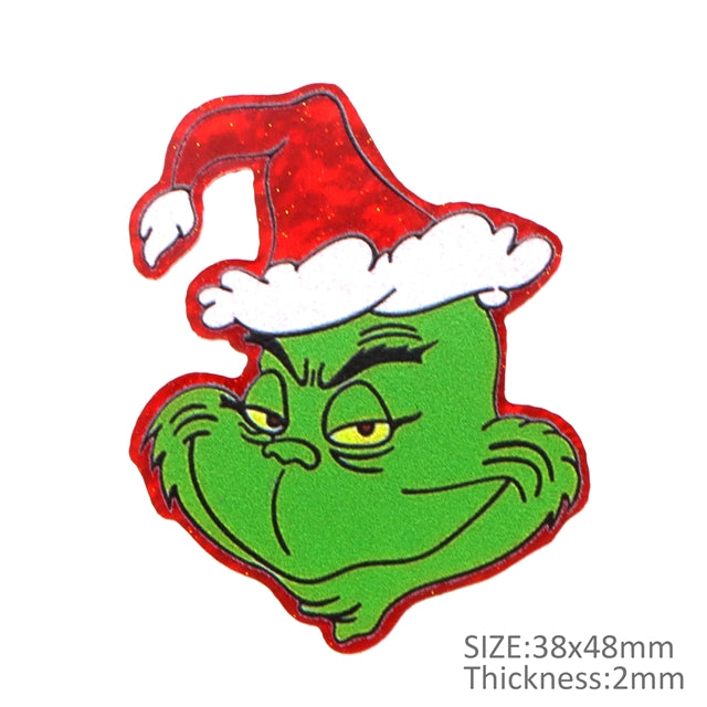 Grinch Christmas Resin 5 piece set FeeFiFauxLeather