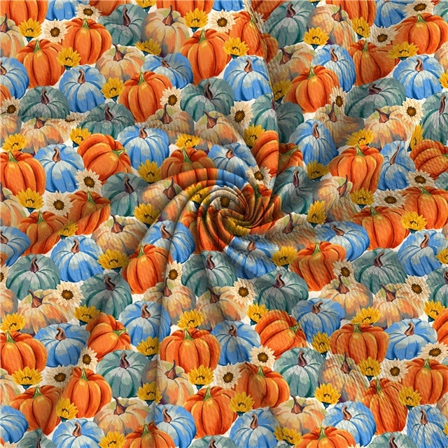 Pumpkins Fall Bullet Printed Fabric FeeFiFauxLeather