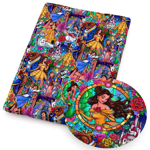 Princesses Bullet Printed Fabric FeeFiFauxLeather