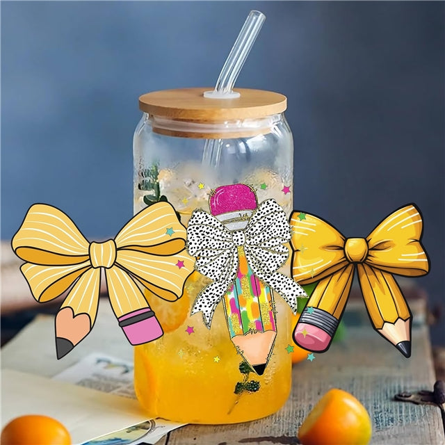Back To School UV DTF Cup Wrap – Easy Cup Wrap for Tumblers & Projects FeeFiFauxLeather