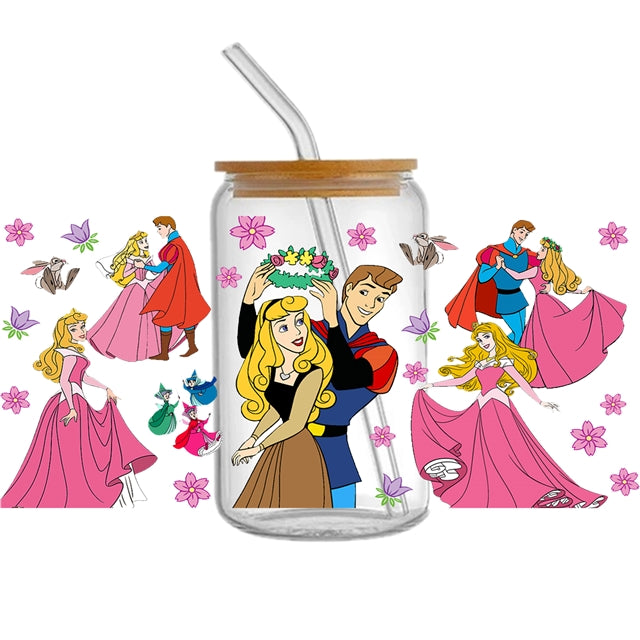 Princesses UV DTF Cup Wrap – DIY Tumbler Wrap for Drinkware Crafting FeeFiFauxLeather