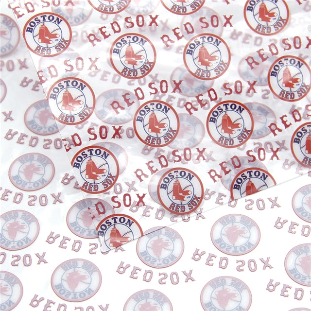 Red Sox Printed See Through Transparent Sheet FeeFiFauxLeather
