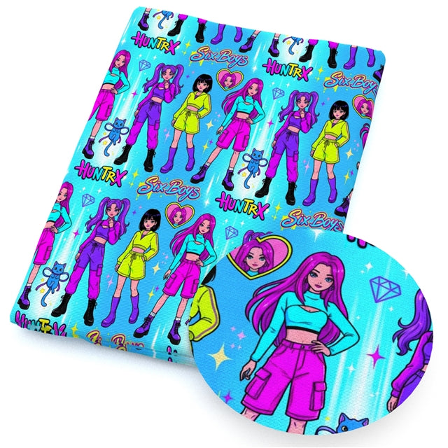 K-Pop Huntrx Printed Faux Leather Sheet