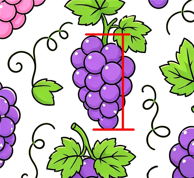 Grapes Fruit  Printed Faux Leather Sheet FeeFiFauxLeather