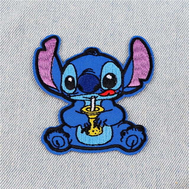 Blue Alien Embroidery Patch