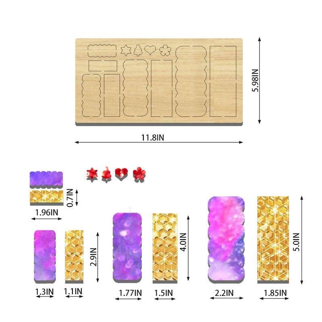 Hair Claw Cutting Die for Making Hair Claw Sides 3 Different Sizes FeeFiFauxLeather
