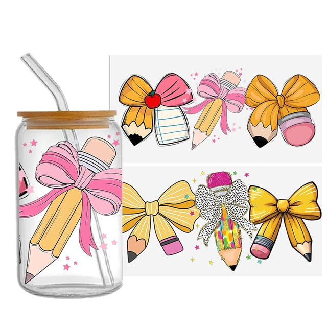 Back To School UV DTF Cup Wrap – Easy Cup Wrap for Tumblers & Projects FeeFiFauxLeather