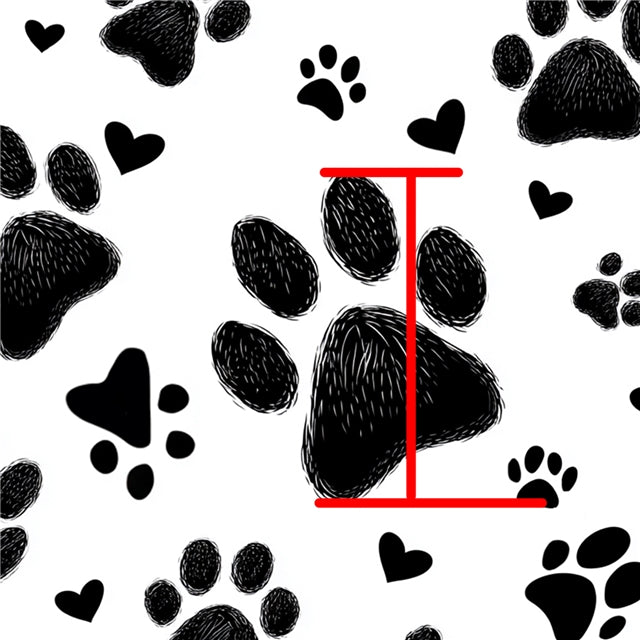 Dog Paws Faux Leather Sheet – Cartoon Character Smooth Material for DIY Accessories FeeFiFauxLeather