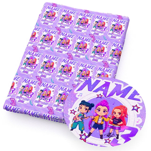 K-Pop Huntrx Printed Fabric