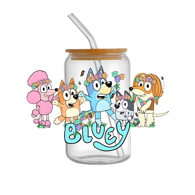Blue Dog UV DTF Cup Wrap – Easy Cup Wrap for Tumblers & Projects FeeFiFauxLeather