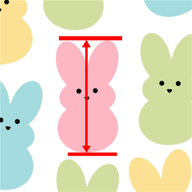 Easter Peeps Smooth Printed Faux Leather Sheet