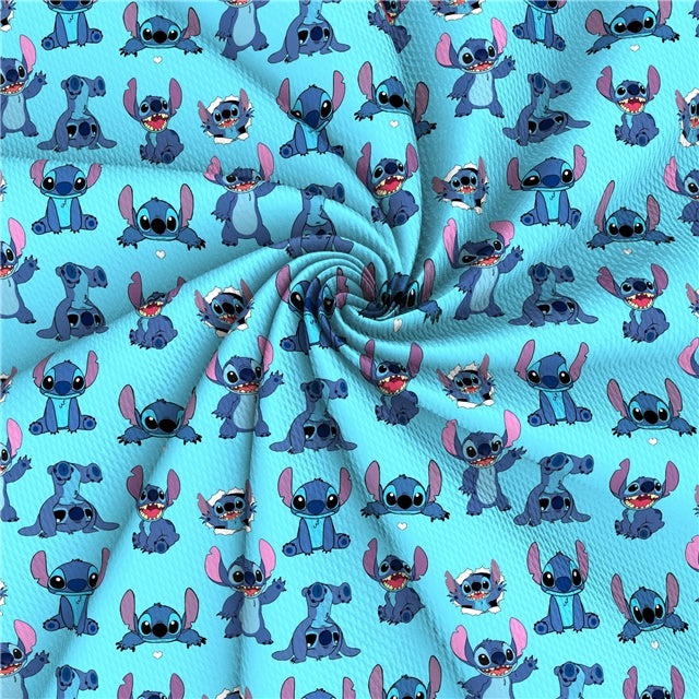 Blue Alien Printed Fabric