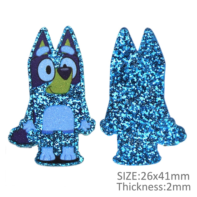 Blue Dog Glitter Resin 5 piece set