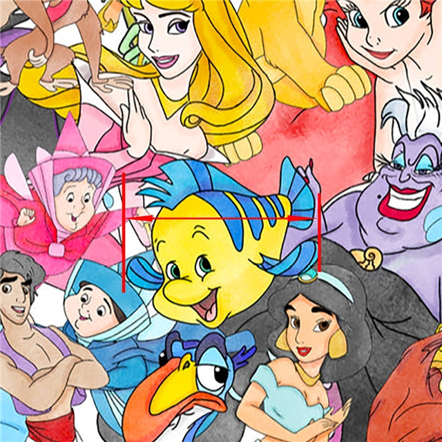 Princesses Printed Fabric FeeFiFauxLeather