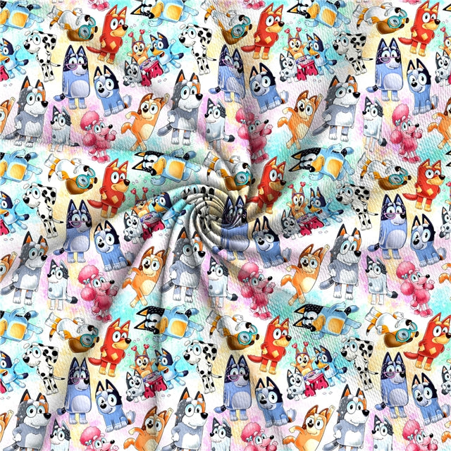 Blue Dog Printed Fabric