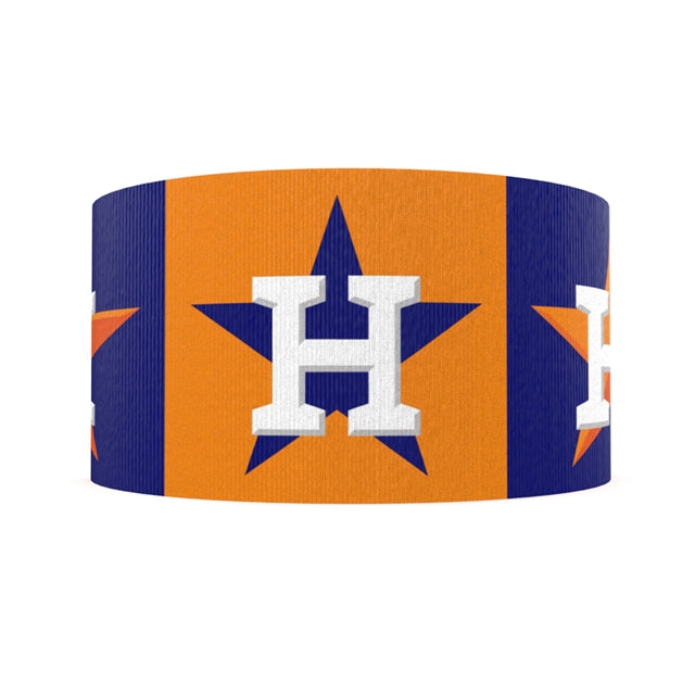 Astros Basketball Ribbon 1 Yard Printed Grosgrain Ribbon 1 1/2inch wide FeeFiFauxLeather