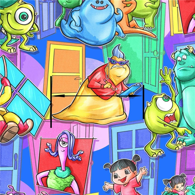Monsters Inc Faux Leather Sheet FeeFiFauxLeather