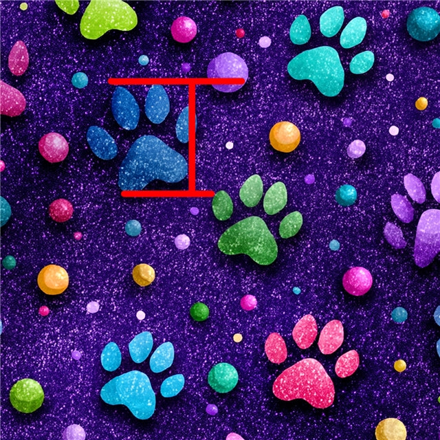 Paws Bullet Printed Fabric FeeFiFauxLeather