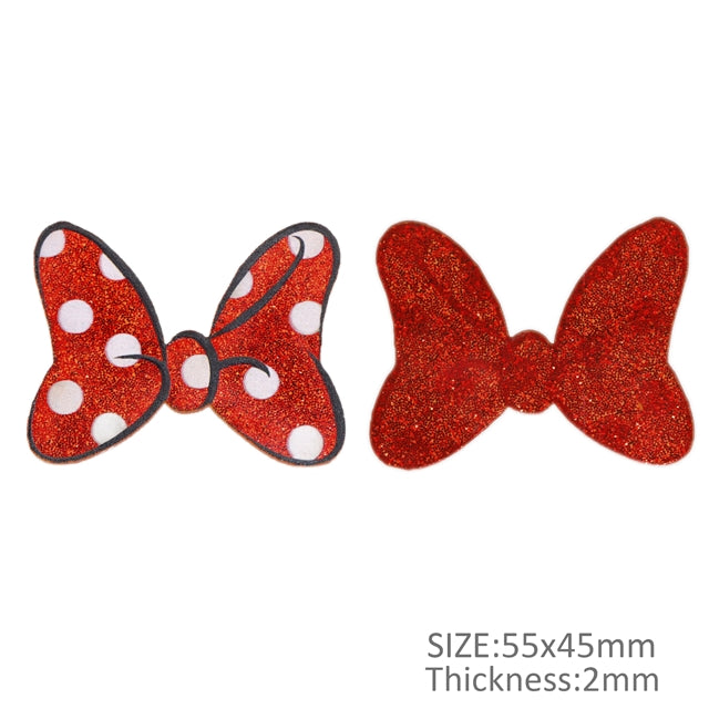 Mouse Bow Chunky Glitter Resin 5 piece set