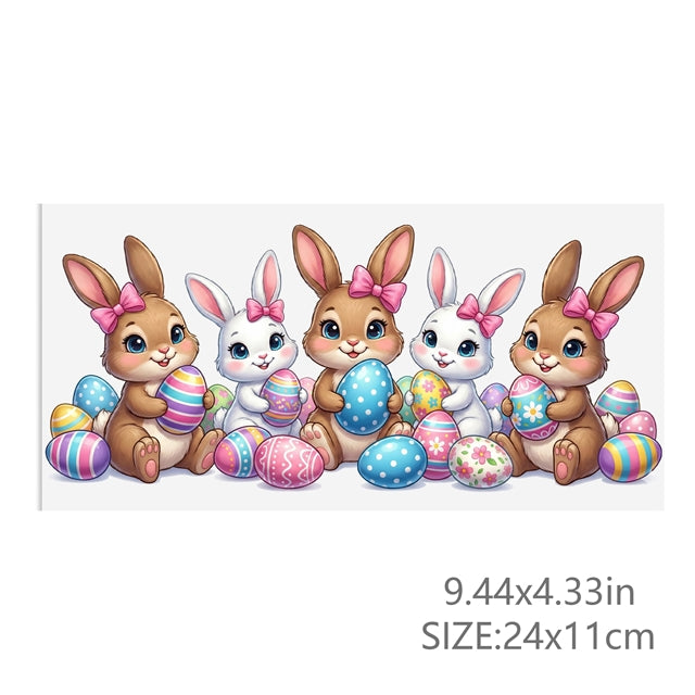 Bunny Easter UV DTF Cup Wrap – Easy Cup Wrap for Tumblers & Projects FeeFiFauxLeather