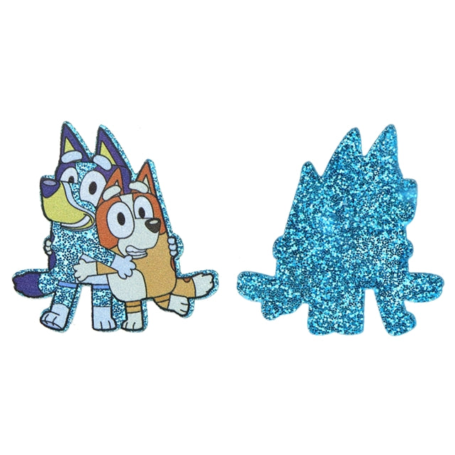 Blue Dog Chunky Glitter Planar Resin 5 piece set