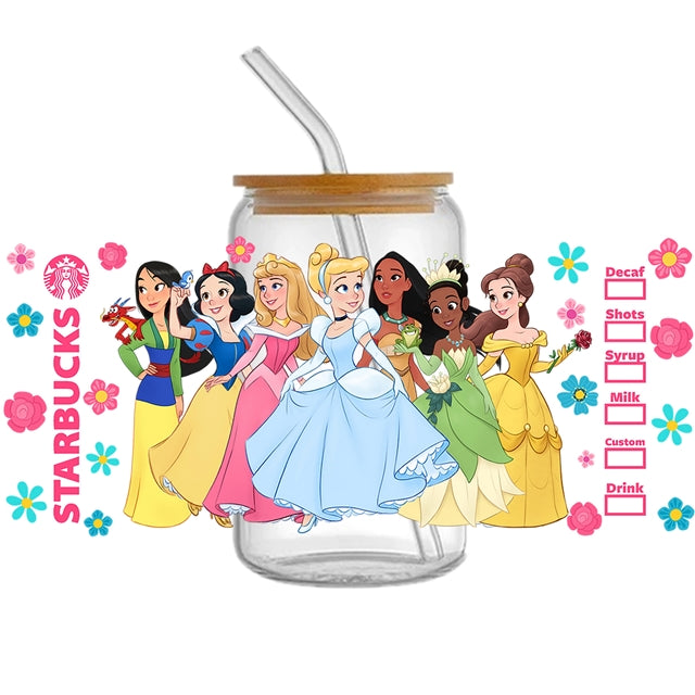 Princesses UV DTF Cup Wrap – Easy Cup Wrap for Tumblers & Projects FeeFiFauxLeather