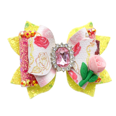 Princess Printed Faux Leather Pre-Cut Bow Includes Centerpiece