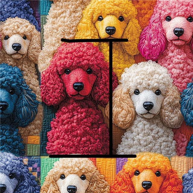 Cute Dogs Smooth Printed Faux Leather Sheet