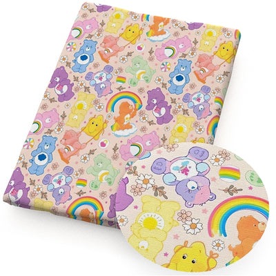 Care Bears Rainbows Textured Liverpool/ Bullet Fabric with a textured feel