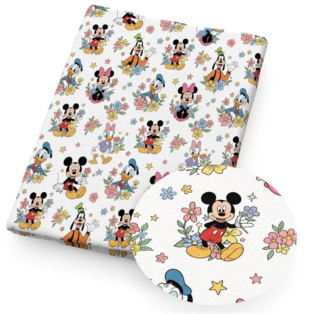 Mouse Printed Faux Leather Sheet FeeFiFauxLeather