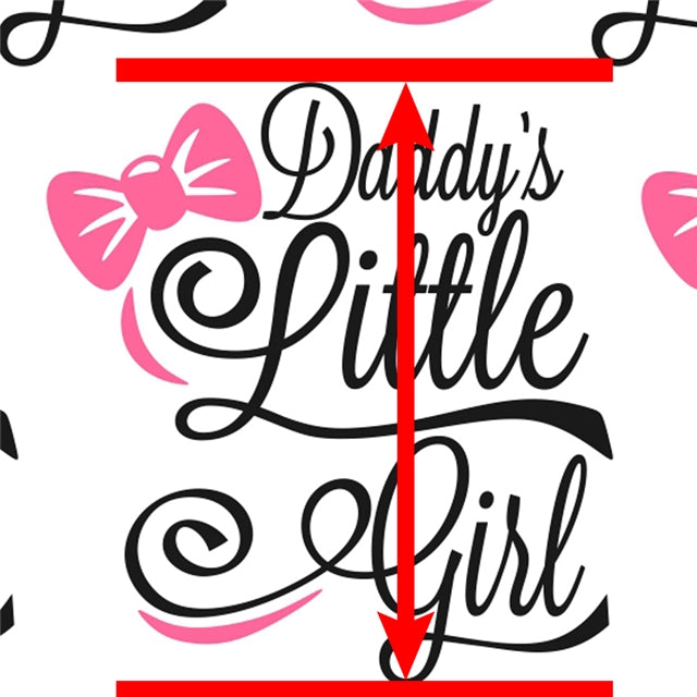 Daddy’s Little Girl Bullet Printed Fabric FeeFiFauxLeather
