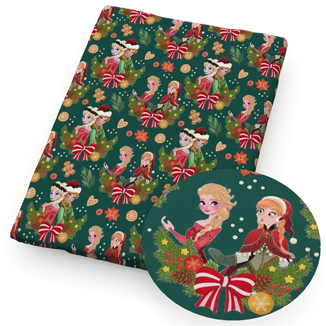 Frozen Christmas Bullet Textured Liverpool Fabric