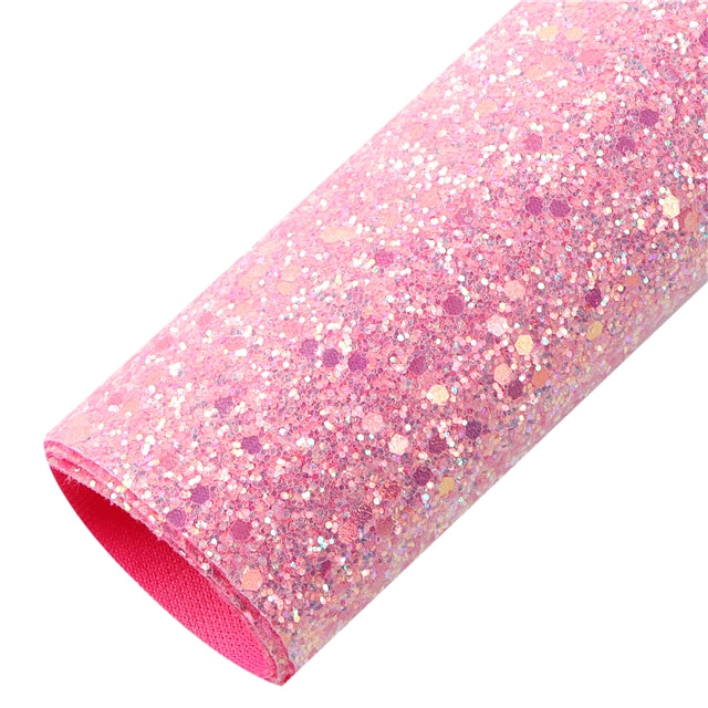 Chunky Glitter Printed Faux Leather FeeFiFauxLeather