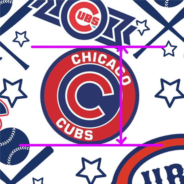 Cubs Faux Leather Sheet –Sports Material for DIY Accessories FeeFiFauxLeather