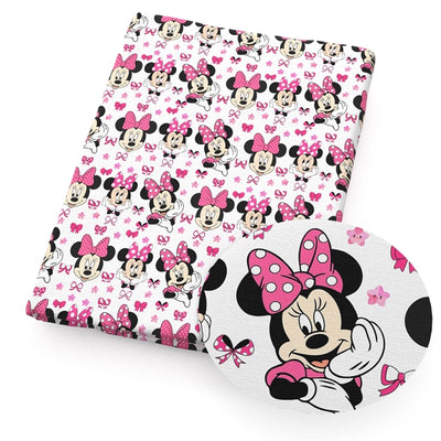 Minnie Mouse Textured Liverpool/ Bullet Fabric with a textured feels